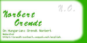 norbert orendt business card